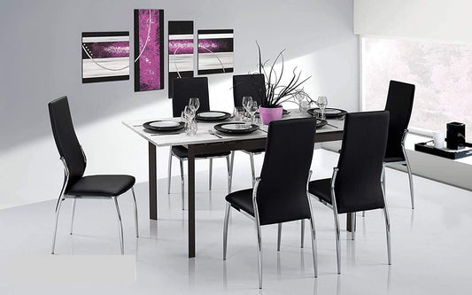 Dafne Italian Design Tavolo allungabile ghisa, Quercia Bianca (cm. 130 x 85 x 76h)