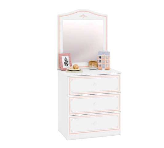 Dafne Italian Design Specchio da comò Selena Rosa