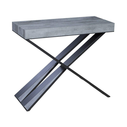 Itamoby Diago 90cm Consolle Allungabile, Pannelli di nobilitato, Cemento/Antracite, 90 cm x 40 cm x 77 cm
