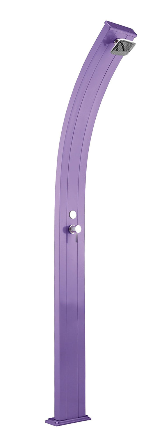 Doccia a riscaldamento solare Arkema A100/4005 Spring Viola Doccia solare dal design curvo in alluminio