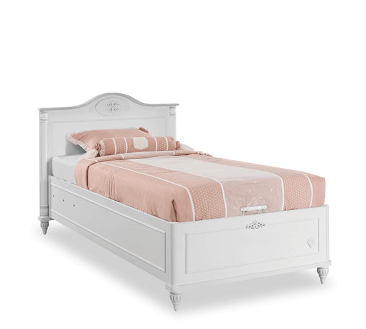 Dafne Italian Design Letto Romantic con Rete (100x200 Cm)