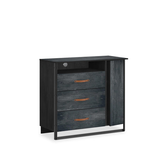 Dafne Italian Design Comò Largo in Dark Metal
