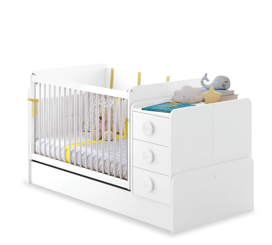 Dafne Italian Design Lettino trasformabile in Baby Cotton (70x115-70x160 Cm)