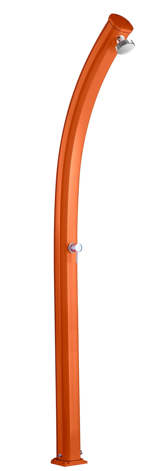 Doccia classica da interno e esterno Arkema Jolly Ingresso acqua calda e acqua fredda regolabile con Miscelatore Doccia Curva Altezza 226 cm ARKEMA A505 2009 Colore Arancio