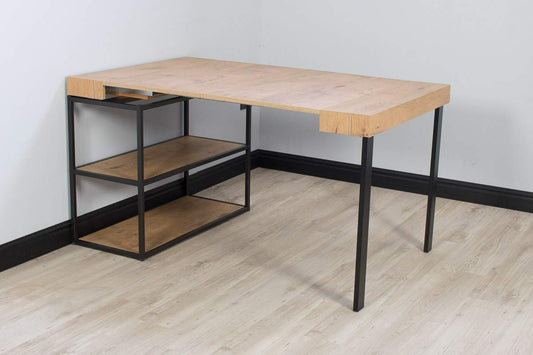 Dafne Italian Design Consolle allungabile Plano Small Quercia Natura Telaio Antracite
