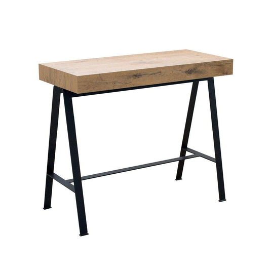 Itamoby Banco Premium Consolle Allungabile, Pannelli di nobilitato, Quercia Natura/Antracite, 90 cm x 40 cm x 77 cm
