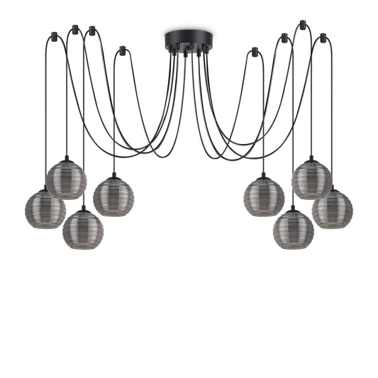 Dafne Italian Design Lampadario a 8 luci - Fume