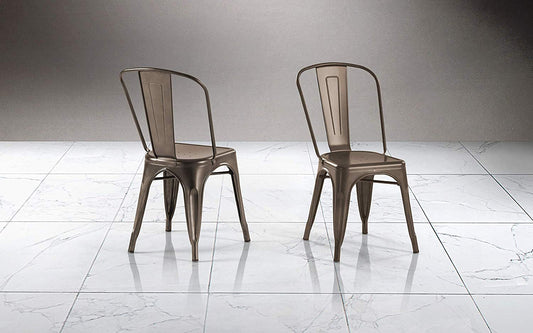 N. 2 (Due) Sedie da Pranzo - Dimensioni: cm. 51 x 45 x 85h (DFS) (Bronzo)
