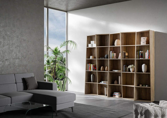 Dafne Italian Design Libreria Trek 5 elementi Noce