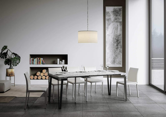 Dafne Italian Design Consolle allungabile Rio Marmo telaio ruggine