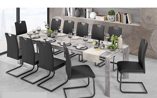 Dafne Italian Design Tavolo allungabile Cemento (cm. 180 x 90 x 75h)