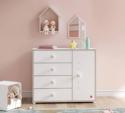 Dafne Italian Design Comò Bianco Montes con Coperchio