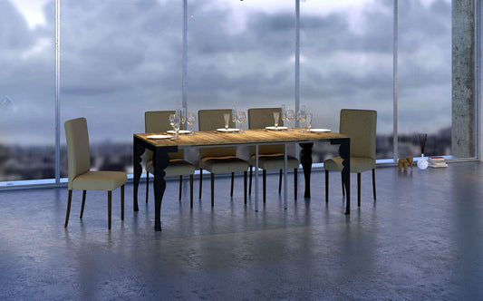 Dafne Italian Design Consolle allungabile Paxon Evolution Quercia Natura Telaio Antracite