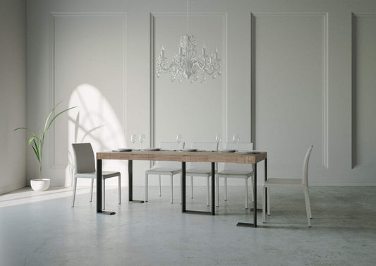 Dafne Italian Design Consolle allungabile Sintesi Premium Small quercia Natura Telaio Antracite