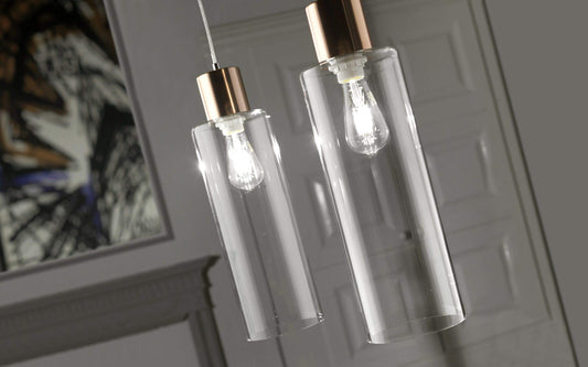 Dafne Italian Design Lampadario a Sospensione Rame Cromo - (DFL)