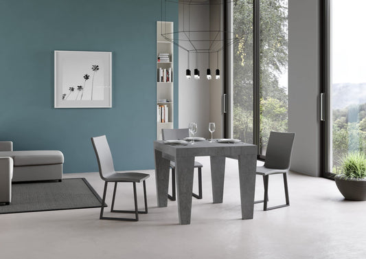 Itamoby, Tavolo Spimbo Allungabile Cemento 90x90 allungato 246
