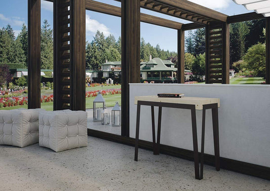 Dafne Italian Design Consolle allungabile Dalia Abete Natura Telaio Antracite