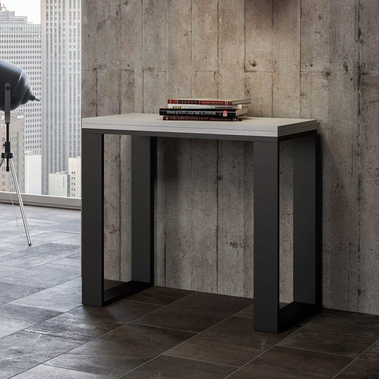 Dafne Italian Design Consolle allungabile Tecno Libra Bianco Frassino Telaio Antracite