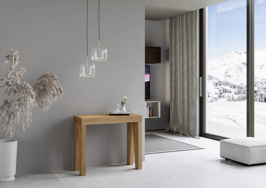 Dafne Italian Design Consolle allungabile Naxy Small Quercia Natura (allungabile fino a 198 cm)
