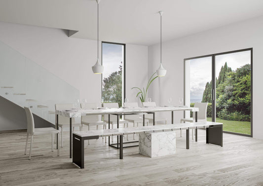 Dafne Italian Design Panca Walk allungabile Marno Telaio Antracite