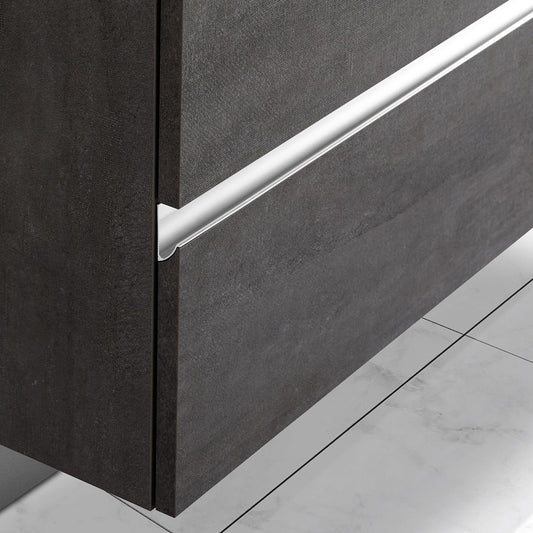 Dafne Italian Design Mobile da bagno Vichy finitura grigio antracite, sospeso, cm 61x46x189 (base, lavabo, specchio)