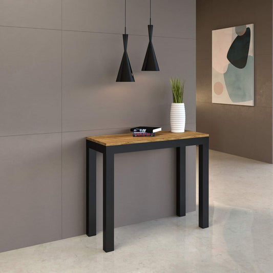 Itamoby Tavolo consolle allungabile Everyday Evolution Quercia Natura L.90 P.40 H.77 allungabile Fino a 300 cm