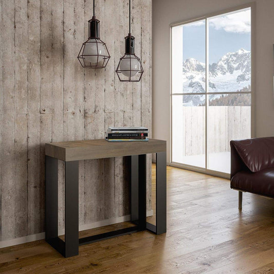 Dafne Italian Design Consolle allungabile Futura Premium Small Noce Telaio Antracite