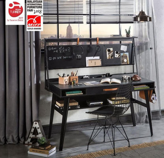Dafne Italian Design Scrivania da Studio in Dark Metal