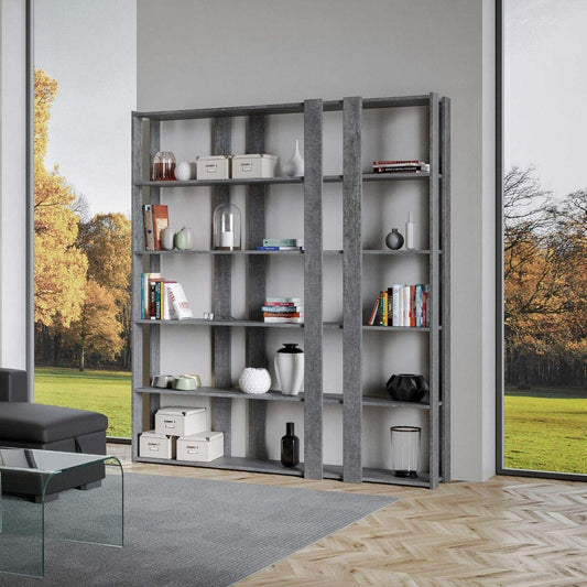 Dafne Italian Design Libreria Composizione E Kato 6R 8 fasce lunghe Cemento
