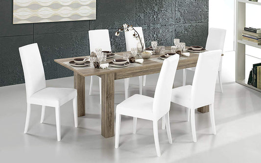 Dafne Italian Design Tavolo allungabile Effetto San Remo Dark (cm. 160 x 90 x 75h)