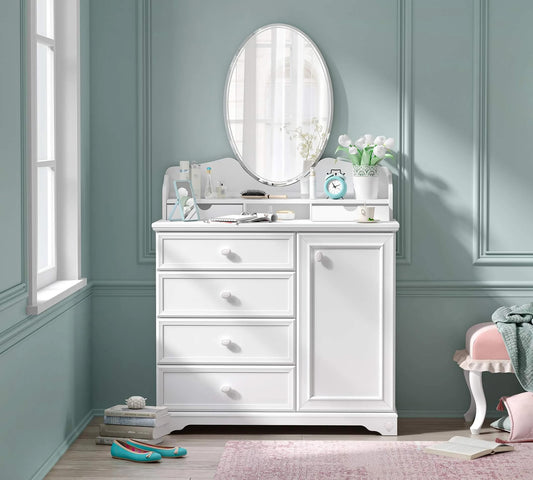 Dafne Italian Design Specchio da comò Bianco Rustico