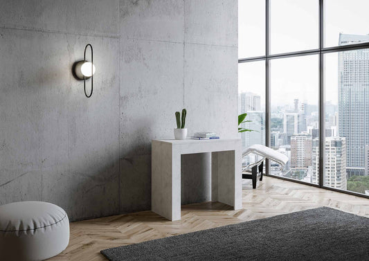 Dafne Italian Design Consolle allungabile Emy Bianco Spatolato (allungabile fino a 302 cm)