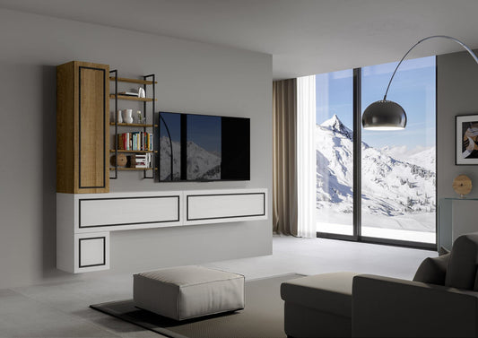 Dafne Italian Design Libreria Composizione A113EV L.268 H.214 P.39,5