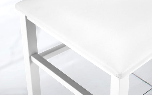 Dafne Italian Design Coppia di sedie Similpelle Bianco (cm. 42 x 40 x 86h)