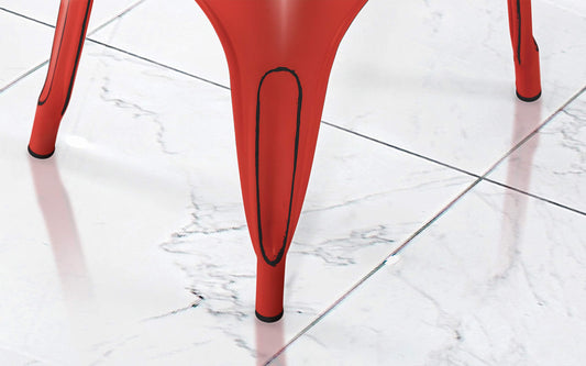 N. 2 (Due) Sedie da Pranzo - Dimensioni: cm. 51 x 45 x 85h (DFS) (Rosso)