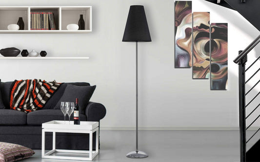 Dafnedesign.com - Piantana Nera con paralume Nero (UL)