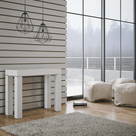Dafne Italian Design Consolle allungabile Magic Color 110 x 40 Bianco Frassino
