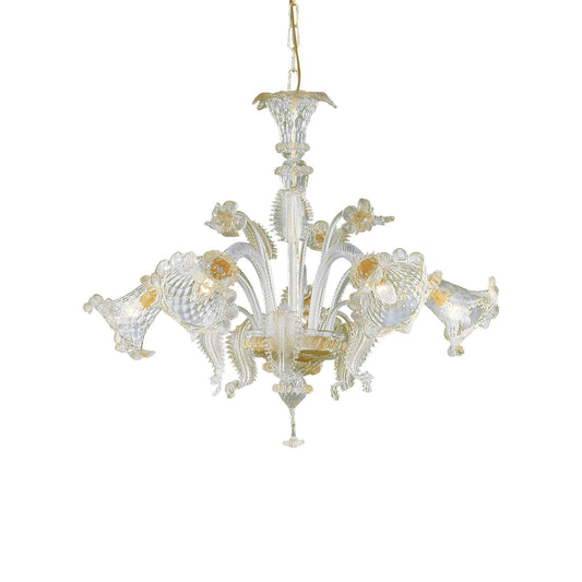 Dafne Italian Design Lampadario a 5 luci - Ambra