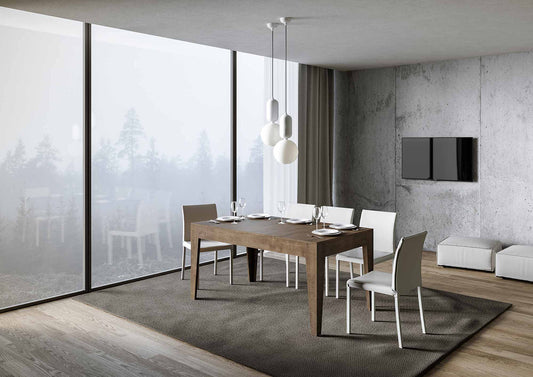 Dafne Italian Design Tavolo Cico piano Noce 90x160 + 65 gambe sagomate