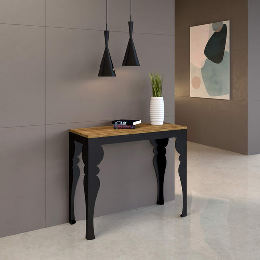 Dafne Italian Design Consolle allungabile Paxon Evolution Quercia Natura Telaio Antracite