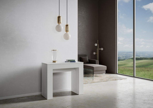 Dafne Italian Design Consolle allungabile Modem Bianco Frassino
