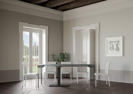 Dafne Italian Design Consolle allungabile Capital Small Cemento Telaio Antracite
