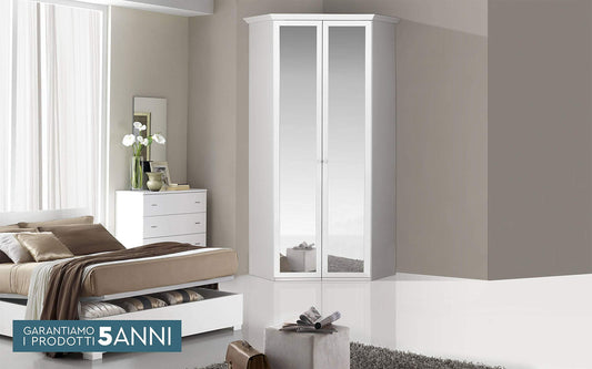 Cabina a 2 ante battenti. Effetto bianco larice (cm. 119 x 119 x 251h)