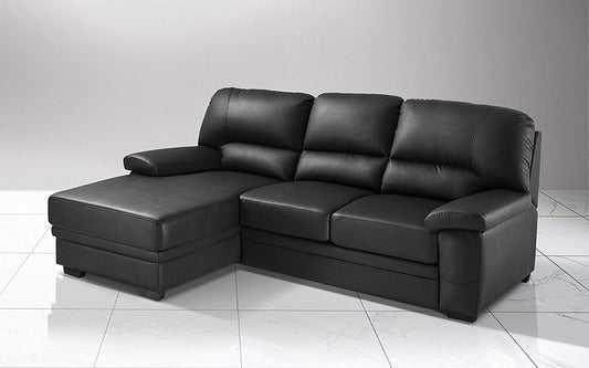 Dafne Italian Design Divano Letto 3 posti con penisola a Sinistra - Colore: Nero - cm. 252 x 160 x 92h