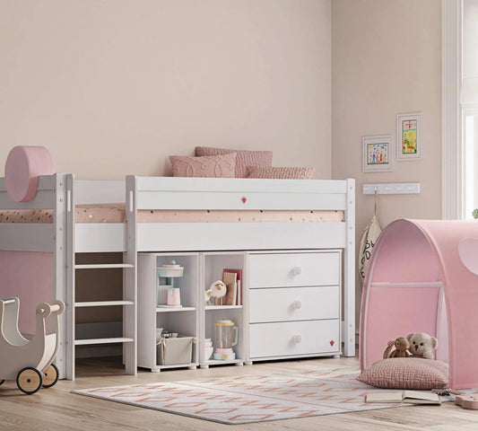 Dafne Italian Design Letto Bianco Medio Alto Montes