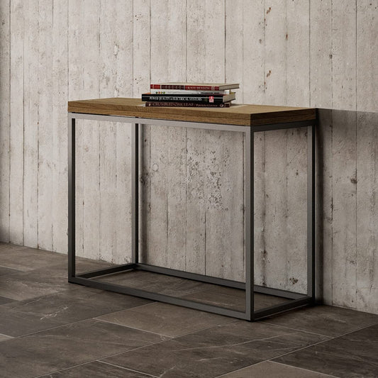 Dafne Italian Design Consolle allungabile Nordica Libra Quercia Natura Telaio Antracite