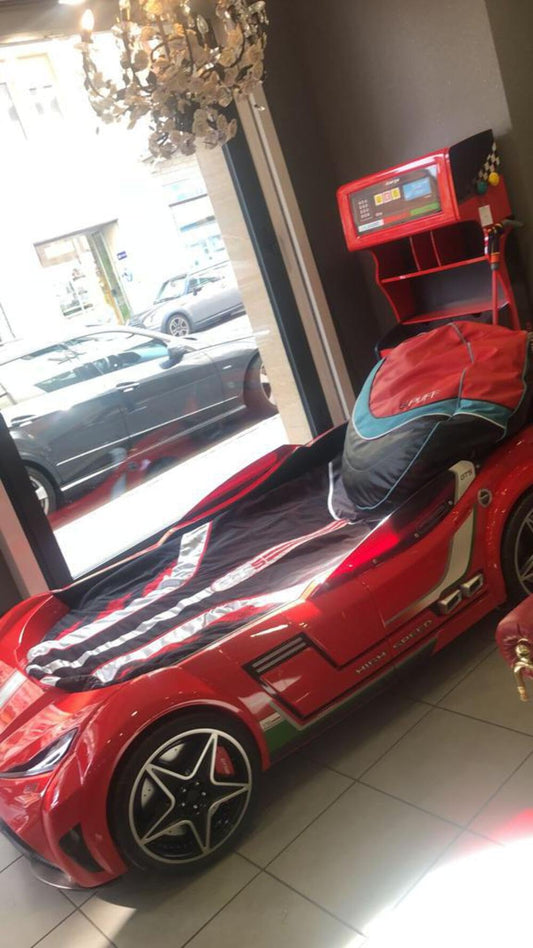 Dafne Italian Design GTS Racing Car Crib/Auto Letto/Macchina 100x190cm Rosso e LED