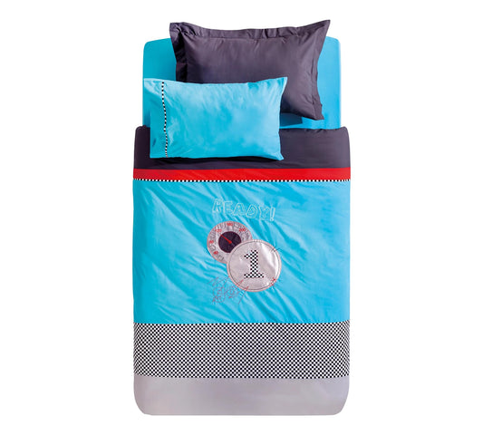 Dafne Italian Design Set Copripiumino Biconcept (Blu) (160x220 Cm)