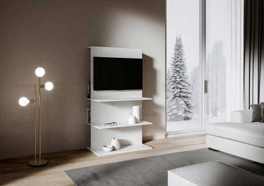 Dafne Italian Design Porta TV B Loki bianco spatolato