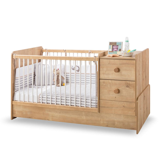 Dafne Italian Design Lettino trasformabile Bebè Mocha St (75x160 Cm)